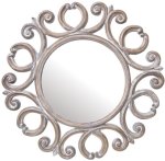 Weathered Wood Round Mirror 915 X 915