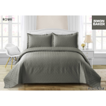 Simon Baker - Rome Quilted Bedspread - Platinum Various Sizes - King - 270CM X 270CM + 2 Pillowcases 50CM X 70CM + 5CM