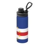 Flag Of Cape Verde 18 Oz Insulated Water Bottle Sports Water Bottle Made Of Stainless Steel Suitable For Travel And School.