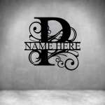 P - Alphabet Personalized Monograms - 450MM Rust Coat