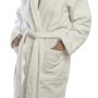 Club Classique Velour Bathrobes - Various Sizes - White Stone Or Black - Lge / White