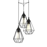 Three Tarbes Pendant Light Black Or Copper - Copper