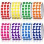 8000PCS 1 4 Inch Round Color Coding Labels Dot Stickers Adhesive Colored Circle Stickers