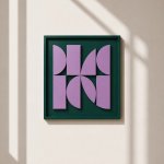 AXIS Wooden Wall Art Green Lilac