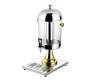 Beverage Dispenser 8LT Polycarbonate With Stand & Lid Gold Stand & Knobs