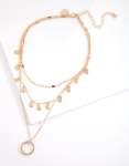 Goldair Gold Essential Disk & Circle Charm Choker
