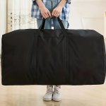 Extra Large Durable Garment Storage Bag For Moving Travel & Dorms - Reinforced Handle Double Zipper Fabric Clothes Bag Hand Wash