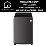 Midea Dark Grey Top Loader Wave Impeller Tech Washing Machine - 11KG