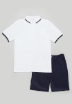 PoP Candy Golt Tee & Shirt Set-blue & White