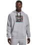 Men's Ua Rival Fleece Graphic Hoodie - Mod Gray Light Heather / XS