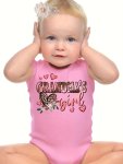 Baby's "grandma's Girl" Heart Print Short Sleeve Triangle Bodysuit Toddler & Infant Girl's Onesie For Summer