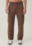 Cotton On Tactical Cargo Pant - Vintage Dark Brown Herringbone