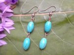 Blue Howlite Drop Earrings