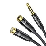 UGreen AV141 3.5MM Headset Splitter Cable 1X Male To 2X Female 20CM Black