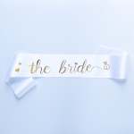 The Bride" Sash - White