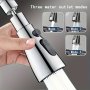 1pc Multipurpose Kitchen Faucet Extender 360 Universal Rotate Sprinkler 3 Water Outlet Modes And 20 TO 24MM Diameter Mount Adapters Multifunctional Universal Rotating Faucet