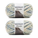 Bernat Blanket Super Bulky Acrylic Yarn - 2 Pack Of 300G 10.5OZ 6 Chunky Chenille Heavy Weight Yarn For Knitting And Crocheting