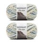 Bernat Blanket Super Bulky Acrylic Yarn - 2 Pack Of 300G/10.5OZ 6 Chunky Chenille Heavy Weight Yarn For Knitting And Crocheting Amigurumi Thick Bla