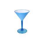 250ML Plastic Martini Glass Blue