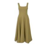 Olive Green Fit & Flare Midi Dress