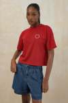 Boxy Branded T-Shirt - XL Red