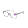 Reading Glasses With Pouch Shiny Transparent Frame 1.50
