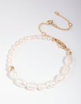 Goldair Gold Plated Freshwater Pearl Bracelet