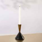 Solac Solar Candle Holder - Matt Black & Bronze