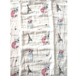 100% Cotton Muslin Blanket 5 Styles - Pink & Blue Dog