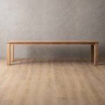 3.0M Linear Dining Table Oak 1.0M Width