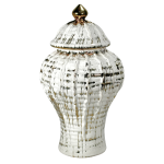Ginger Jar Beige With Gold 17.5X26CM