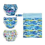 Reusable Baby Swimming Nappy Baby Swimming NAPPY-3PCS With Storage Bag