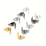 100PCS Iron Double-headed Clasp Buckles For Jewelry Making No-power Diy Knot Covers Crimp Beads Accessory Pack
