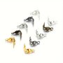 100pcs Iron Double-Headed Clasp Buckles For Jewelry Making No-Power DIY Knot Covers Crimp Beads Accessory Pack