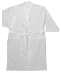 Club Classique Percale Kimono Bathrobes - Various Colours & Sizes - Sml White