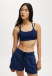 Cotton On Strappy Sports Crop - Heritage Blue