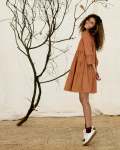 Saffron Dress - Red & Ochre Stripe - 44 Xxxxlarge