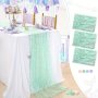 Sparkling Sequin Mermaid Table Runner - Perfect For Birthdays Weddings & Parties - Polyester Rectangular Woven Design - Pink Blue Green Purple Options