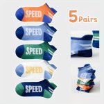 5 Pairs Of Boy's Letter Stripes Pattern Liner Socks Soft Breathable Comfy Socks For Casual Wearing