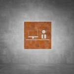 Office Sign D03 - Rust - Powder Coated Aluminum