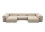U-shape Sofa - Canvas - Sand - 377CM X 241CM