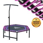 Purple Rebounder Hex MINI Trampoline Spring Free With Adjustable Handle