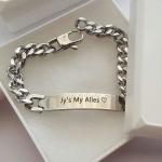N284 - Personalized Men's Bracelet Titanium Stainless Steel