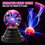 1PC Plasma Globe Lamp With Interactive Electronic Touch And Sound Sensitive Lightning And Tesla Coil Glass Stem Lava Lamp-style