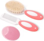 3PCS Baby Hair Brush Silicone Bath Brush And Comb Set
