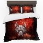 Rustic Wolf Duvet Cover Set Queen