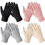Loiyadn Winter Gloves - 4 Pairs Women's Winter Gloves Winter Touchscreen Gloves Women Men Warm Knit Gloves For Cold Weather