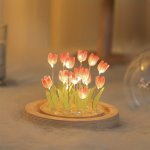 1PC Tulips Gifts For Women Flower Gifts For Her Gifts For Women Birthday Xmas Gift For Mom Artificial Decor In Glass Dome With L