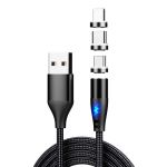 Magnetic Nylon USB Fast Charge Cable - 2M