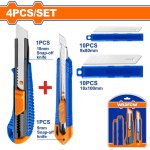 4 Piece Utility Snap-off Blade Knife Set WSK2204